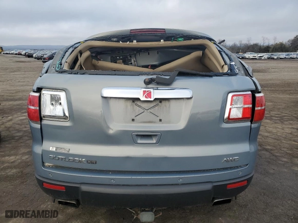 2007 Saturn Outlook XR with VIN 5GZEV23797J131944, listed as a Copart auction lot 49988925 with 221,742 mi miles and Salvage Title. Bid and sale history available at carsss.com. Image 6.