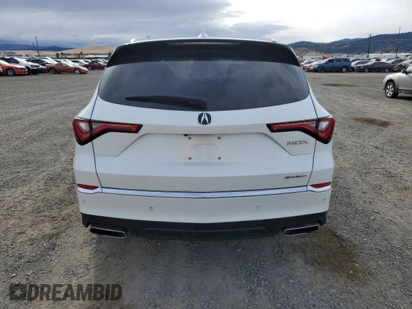 2022 Acura MDX w/Advance Package with VIN 5J8YE1H89NL024910, listed as a Copart auction lot 78226614 with 51,954 mi miles and Salvage Title. Bid and sale history available at carsss.com. Image 6.