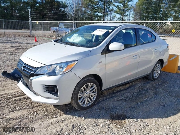 2024 Mitsubishi Mirage G4 ES with VIN ML32FUFJ1RHF11073, listed as a IAAI auction lot 41257148 with 913 mi miles. Bid and sale history available at carsss.com. Image 2.