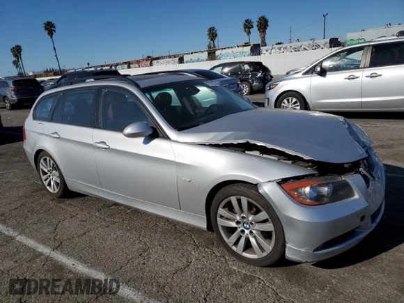 2007 BMW 3 Series 328i with VIN WBAVS13597FV95030, listed as a Copart auction lot 87953205 with 0 mi miles and Salvage Title. Bid and sale history available at carsss.com. Image 4.