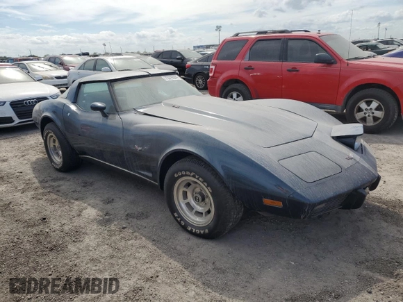 1979 Chevrolet Corvette with VIN 1Z8749S431929, listed as a Copart auction lot 75316594 with 84,098 mi miles and Salvage title. Bid and sale history available at DreamBid. Image 4.