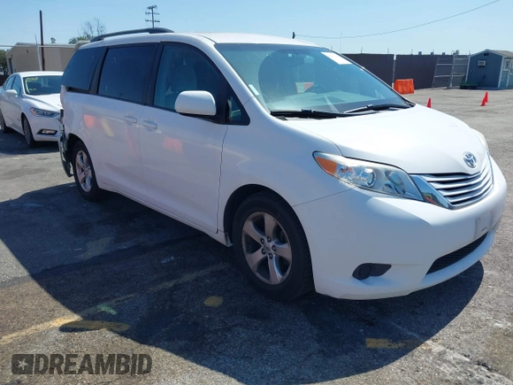 2016 Toyota Sienna LE AAS with VIN 5TDKK3DC6GS732942, listed as a IAAI auction lot 41841706 with 37,114 mi miles. Bid and sale history available at carsss.com. Image 1.