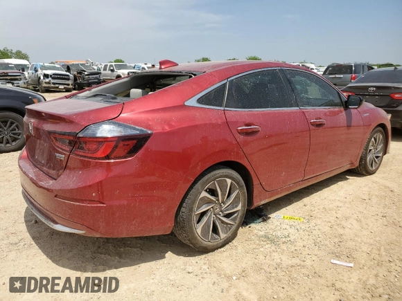 2022 Honda Insight Touring z VIN 19XZE4F95NE002847, wystawiony jako Copart lot #51352875 z przebiegiem 53 229 mil mil oraz Czysty tytuł • Clean title. Historia ofert i sprzedaży dostępna na DreamBid. Obrazek 3.