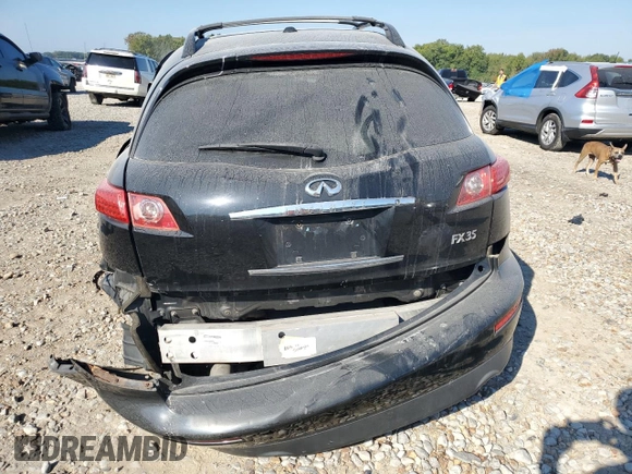 2008 Infiniti FX35 with VIN JNRAS08W08X206168, listed as a Copart auction lot 74322414 with 0 mi miles and Salvage Title. Bid and sale history available at carsss.com. Image 6.
