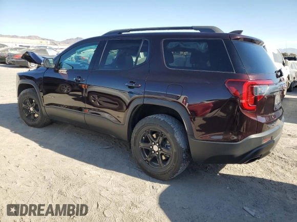 2021 GMC Acadia AT4 with VIN 1GKKNLLS2MZ168768, listed as a Copart auction lot 43810845 with 49,096 mi miles and Salvage Title. Bid and sale history available at DreamBid. Image 2.