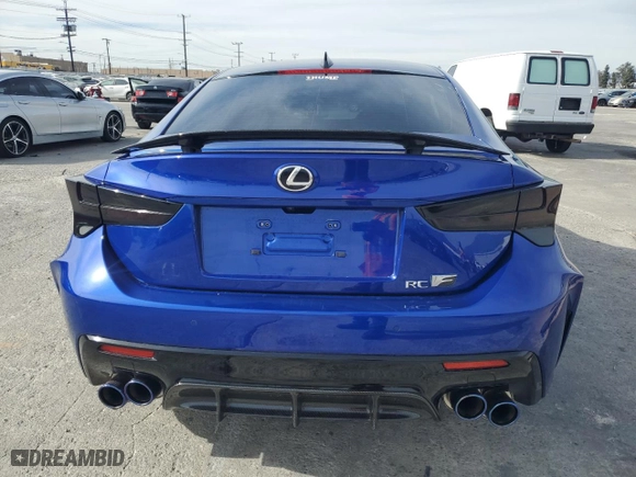2020 Lexus RC F with VIN JTHJP5BC5L5007844, listed as a Copart auction lot 79658194 with 27,384 mi miles and Salvage Title. Bid and sale history available at carsss.com. Image 6.