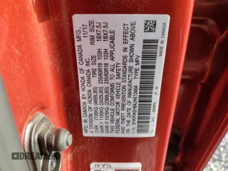2018 Honda CR-V EX-L with VIN 2HKRW2H84JH613464, listed as a Copart auction lot 53984255 with 55,494 mi miles and Salvage Title. Bid and sale history available at carsss.com. Image 14.