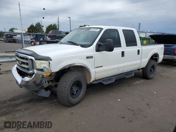 2002 Ford Super Duty F-250 XL with VIN 1FTNW21FX2EB12653, listed as a Copart auction lot 68732594 with 282,115 mi miles and Salvage Title. Bid and sale history available at carsss.com. Image 1.