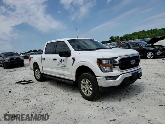 2023 Ford F-150 XL with VIN 1FTFW1E85PKG17275, listed as a Copart auction lot 57497155 with 34,379 mi miles and Salvage title. Bid and sale history available at DreamBid. Image 13.