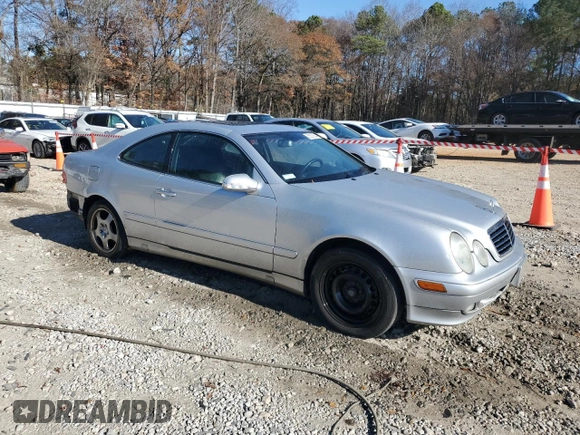 2001 Mercedes-Benz CLK 320/430 with VIN WDBLJ65G51F178728, listed as a Copart auction lot 85227504 with 206,248 mi miles and Salvage Title. Bid and sale history available at DreamBid. Image 4.