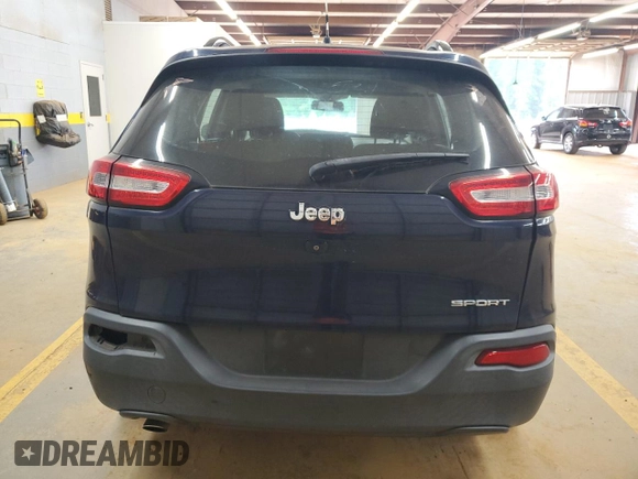 2015 Jeep Cherokee Sport with VIN 1C4PJLABXFW732199, listed as a Copart auction lot 54863925 with 143,866 mi miles and Clean Title. Bid and sale history available at carsss.com. Image 6.