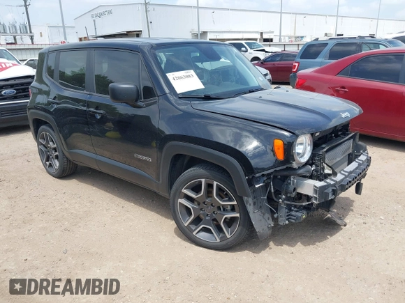 2020 Jeep Renegade Sport with VIN ZACNJAAB2LPM06219, listed as a IAAI auction lot 42063083 with 47,225 mi miles and . Bid and sale history available at DreamBid. Image 1.