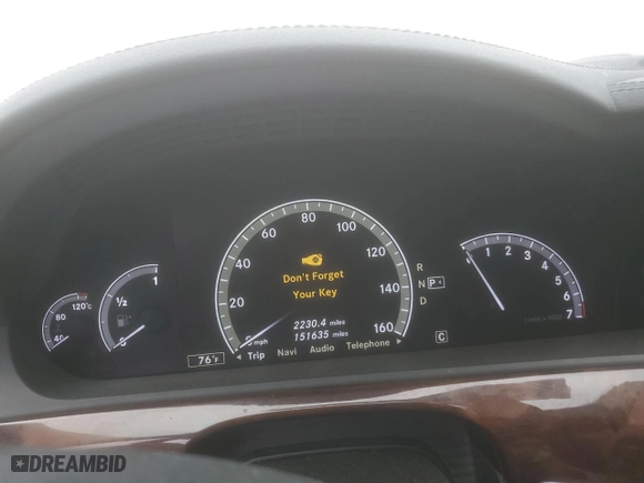 2010 Mercedes-Benz S-Class S 550 with VIN WDDNG7BB1AA350585, listed as a Copart auction lot 51339485 with 151,635 mi miles and Salvage Title. Bid and sale history available at carsss.com. Image 9.