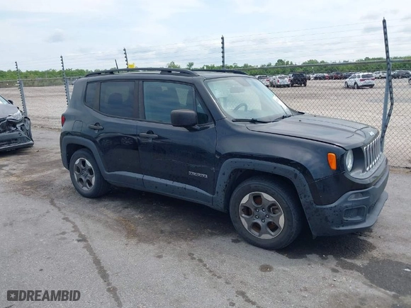 2017 Jeep Renegade Sport with VIN ZACCJAAB8HPF18198, listed as a IAAI auction lot 42025787 with 100,564 mi miles. Bid and sale history available at carsss.com. Image 13.