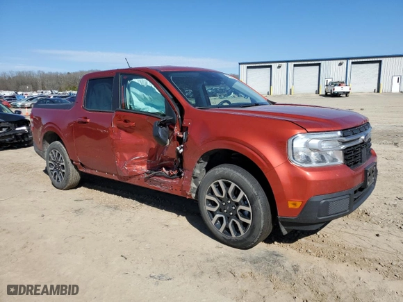 2024 Ford Maverick LARIAT with VIN 3FTTW8M39RRA75405, listed as a Copart auction lot 46689575 with 37,725 mi miles and Salvage Title. Bid and sale history available at carsss.com. Image 4.