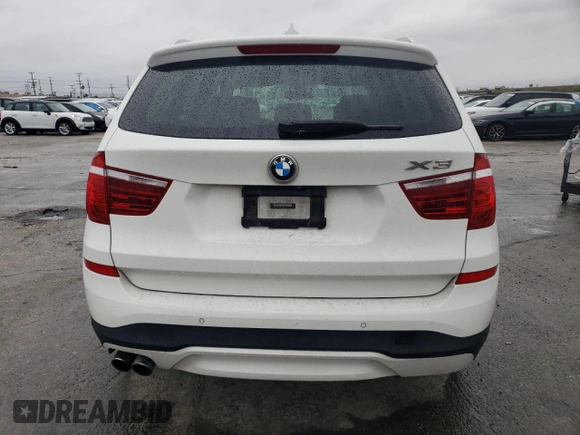 2017 BMW X3 xDrive28i with VIN 5UXWX9C56H0T09497, listed as a Copart auction lot 48904575 with 110,950 mi miles and Salvage Title. Bid and sale history available at DreamBid. Image 6.