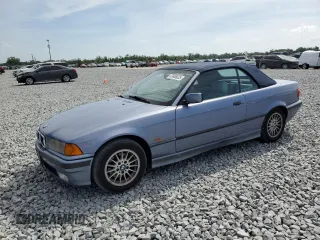 1997 BMW 3-Series 328IC with VIN WBABK832XVET96413, listed as a Copart auction lot 47806025 with 66,051 mi miles and Salvage Title. Bid and sale history available at carsss.com. Image 1.