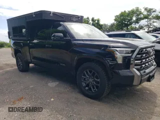 2023 Toyota Tundra Platinum with VIN 5TFNA5EC3PX017198, listed as a Copart auction lot 62857595 with 16,571 mi miles and Salvage title. Bid and sale history available at DreamBid. Image 4.
