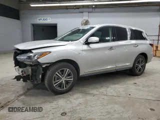 2019 Infiniti QX60 Pure z VIN 5N1DL0MM1KC558149, wystawiony jako Copart lot #47457215 z przebiegiem 61 434 mil mil oraz Szkoda całkowita • Salvage title. Historia ofert i sprzedaży dostępna na DreamBid. Obrazek 1.