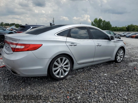 2014 Hyundai Azera Limited with VIN KMHFH4JG1EA376452, listed as a Copart auction lot 59703095 with 124,801 mi miles and Salvage title. Bid and sale history available at DreamBid. Image 3.