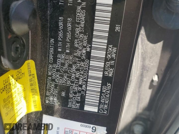 2016 Lexus GX 460 z VIN JTJBM7FX3G5133050, wystawiony jako Copart lot #53430395 z przebiegiem 102 761 mil mil oraz Szkoda całkowita • Salvage title. Historia ofert i sprzedaży dostępna na DreamBid. Obrazek 13.