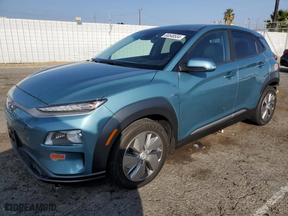 2020 Hyundai Kona Electric Limited with VIN KM8K33AG4LU057761, listed as a Copart auction lot 86548534 with 35,898 mi miles and Salvage Title. Bid and sale history available at carsss.com. Image 1.