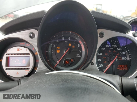 2009 Nissan 370Z Touring with VIN JN1AZ44E29M406023, listed as a Copart auction lot 73721324 with 108,072 mi miles and Salvage Title. Bid and sale history available at carsss.com. Image 9.