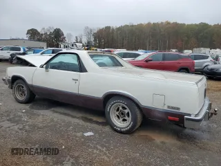 1984 Chevrolet El Camino z VIN 1GCCW80HXER207627, wystawiony jako Copart lot #77284194 z przebiegiem 90 554 mil mil oraz Szkoda całkowita • Salvage title. Historia ofert i sprzedaży dostępna na DreamBid. Obrazek 2.