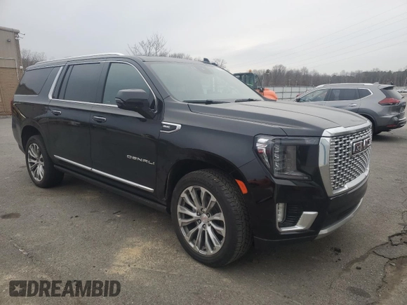 2023 GMC Yukon XL Denali with VIN 1GKS1JKL0PR210658, listed as a Copart auction lot 42574575 with 61,306 mi miles and Clean Title. Bid and sale history available at carsss.com. Image 4.