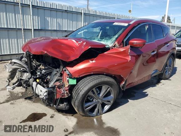 2020 Nissan Murano Platinum with VIN 5N1AZ2DS7LN156847, listed as a Copart auction lot 47846415 with Not provided miles and Salvage title. Bid and sale history available at DreamBid. Image 1.