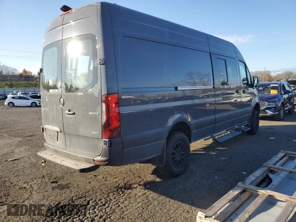 2023 Mercedes-Benz Sprinter with VIN W1W4NCVYXPT121618, listed as a Copart auction lot 82211324 with 12,656 mi miles and Salvage Title. Bid and sale history available at DreamBid. Image 3.