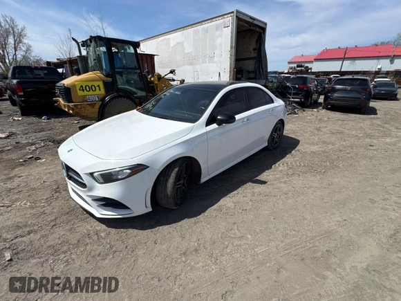 2020 Mercedes-Benz A 220 with VIN W1K3G4FB9LJ196792, listed as a Copart auction lot 55973235 with 88,600 mi miles and Salvage title. Bid and sale history available at DreamBid. Image 2.