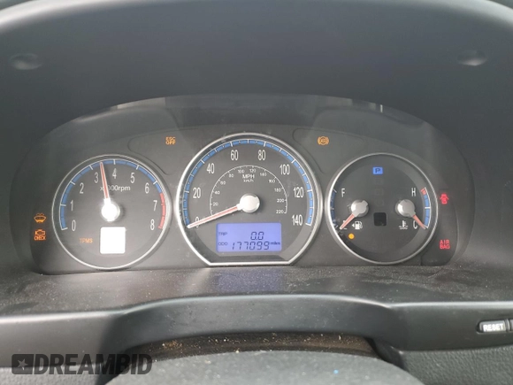 2007 Hyundai Santa Fe SE with VIN 5NMSH73E07H040588, listed as a Copart auction lot 56698875 with 177,099 mi miles and Salvage title. Bid and sale history available at DreamBid. Image 9.