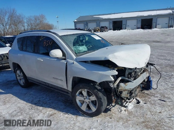 2014 Jeep Compass Latitude with VIN 1C4NJCEB1ED560365, listed as a IAAI auction lot 41348657 with 108,931 mi miles. Bid and sale history available at carsss.com. Image 1.