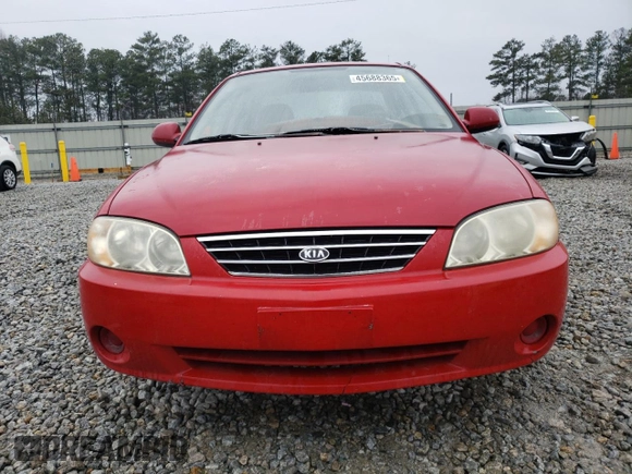 2003 Kia Spectra with VIN KNAFB121535245946, listed as a Copart auction lot 45688365 with 196,338 mi miles and Salvage Title. Bid and sale history available at DreamBid. Image 5.