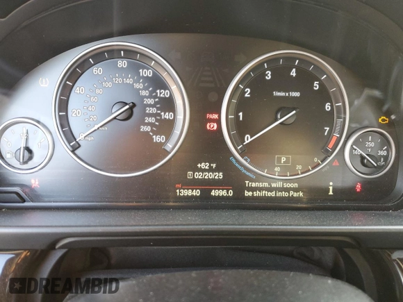 2016 BMW 5 Series 528i with VIN WBA5A5C51GD528217, listed as a Copart auction lot 46084325 with 139,840 mi miles and Salvage Title. Bid and sale history available at carsss.com. Image 9.