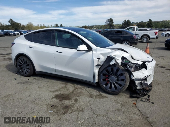 2022 Tesla Model Y Performance с VIN 7SAYGDEF2NF405596, выставлен на аукционе Copart как лот 52868195 с пробегом Не указан миль и Списание • Salvage title. История ставок и продаж доступна на DreamBid. Изображение 4.