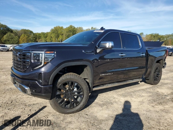 2023 GMC Sierra 1500 Denali Ultimate with VIN 1GTUUHEL0PZ263358, listed as a Copart auction lot 80246964 with 25,823 mi miles and Salvage Title. Bid and sale history available at carsss.com. Image 1.