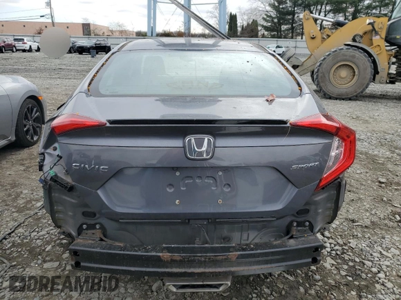 2019 Honda Civic Sedan Sport with VIN 2HGFC2F80KH601760, listed as a Copart auction lot 81145614 with 45,039 mi miles and Salvage Title. Bid and sale history available at carsss.com. Image 6.