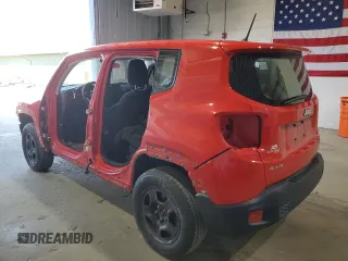 2017 Jeep Renegade Sport with VIN ZACCJBAB4HPG43818, listed as a Copart auction lot 53976885 with 122,789 mi miles and Salvage title. Bid and sale history available at DreamBid. Image 2.