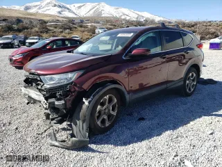 2019 Honda CR-V EX with VIN 7FARW2H57KE027657, listed as a Copart auction lot 46950655 with 50,655 mi miles and Salvage Title. Bid and sale history available at carsss.com. Image 1.