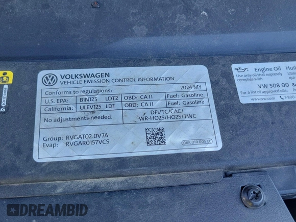 2024 Volkswagen Atlas SE with VIN 1V2HR2CA7RC565297, listed as a IAAI auction lot 42844488 with 24,398 mi miles and . Bid and sale history available at DreamBid. Image 42.