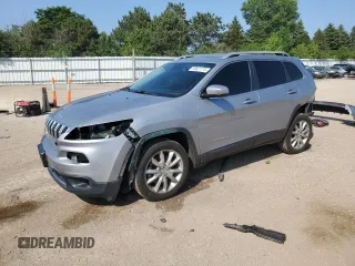 2014 Jeep Cherokee Limited with VIN 1C4PJLDB3EW208256, listed as a Copart auction lot 59627775 with 102,342 mi miles and Salvage title. Bid and sale history available at DreamBid. Image 1.