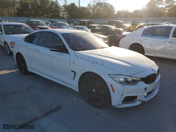 2015 BMW 4 Series 435i with VIN WBA3R1C52FK195223, listed as a Copart auction lot 87753195 with 97,856 mi miles and Salvage Title. Bid and sale history available at carsss.com. Image 4.