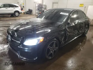 2017 Mercedes-Benz C 43 AMG with VIN 55SWF6EB3HU223800, listed as a Copart auction lot 42939435 with 102,460 mi miles and Salvage Title. Bid and sale history available at DreamBid. Image 1.