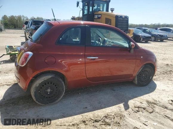2012 FIAT 500 Pop with VIN 3C3CFFAR2CT349152, listed as a Copart auction lot 53361035 with 125,656 mi miles and Salvage Title. Bid and sale history available at carsss.com. Image 3.