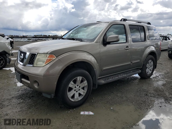 2005 Nissan Pathfinder SE with VIN 5N1AR18U75C703586, listed as a Copart auction lot 48767315 with 220,049 mi miles and Clean Title. Bid and sale history available at carsss.com. Image 1.