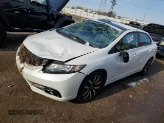 2015 Honda Civic Sedan EX-L with VIN 19XFB2F94FE042967, listed as a Copart auction lot 49861705 with 180,029 mi miles and Salvage Title. Bid and sale history available at carsss.com. Image 1.