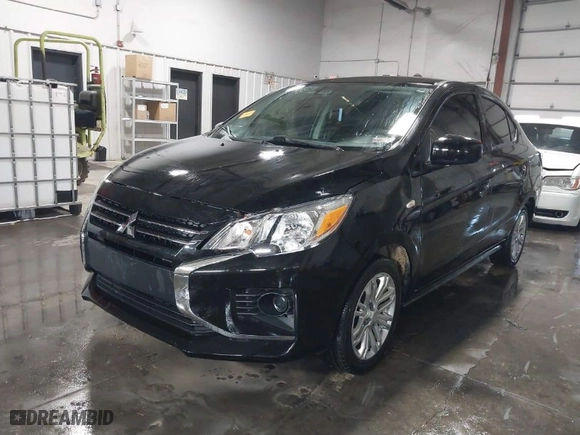 2022 Mitsubishi Mirage G4 ES with VIN ML32FUFJ8NHF01909, listed as a IAAI auction lot 41052679 with 35,154 mi miles. Bid and sale history available at carsss.com. Image 2.