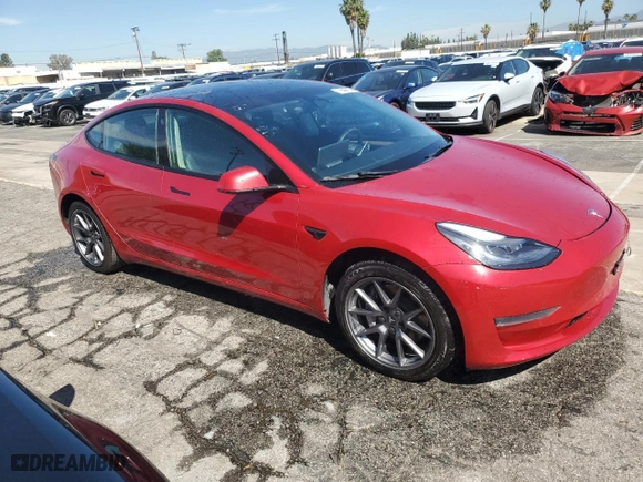 2022 Tesla Model 3 with VIN 5YJ3E1EA5NF288077, listed as a Copart auction lot 52213325 with 0 mi miles and Clean Title. Bid and sale history available at carsss.com. Image 4.